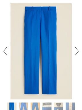 Tailored J. Crew Blue Straight-Leg Ora Trousers